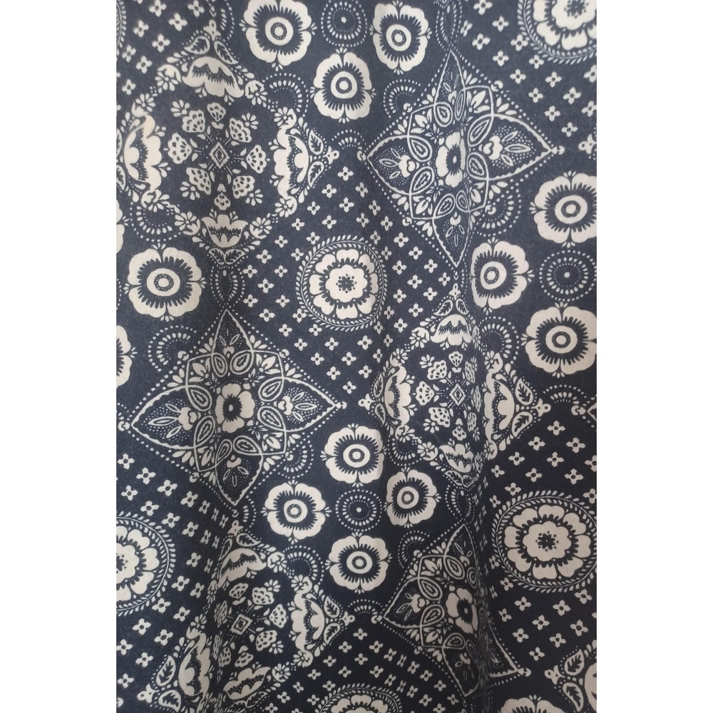 Talbots Petite Blue Geometric Patterned Flowered … - image 2